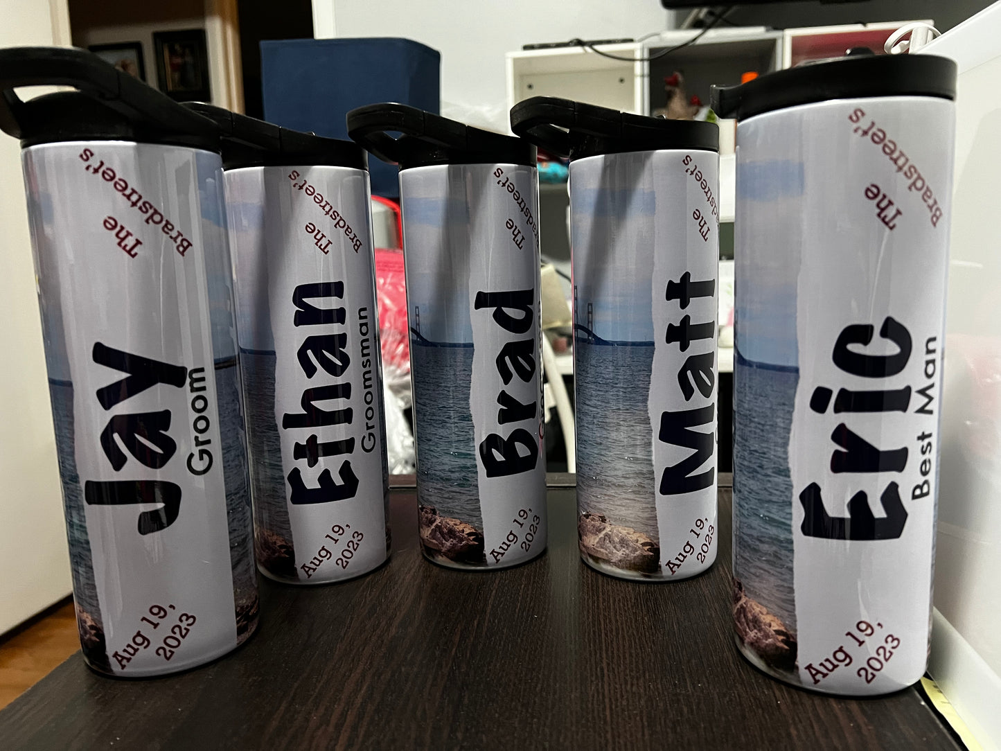 Male Wedding Party Customized Tumblers