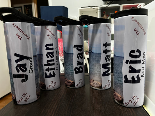 Male Wedding Party Customized Tumblers
