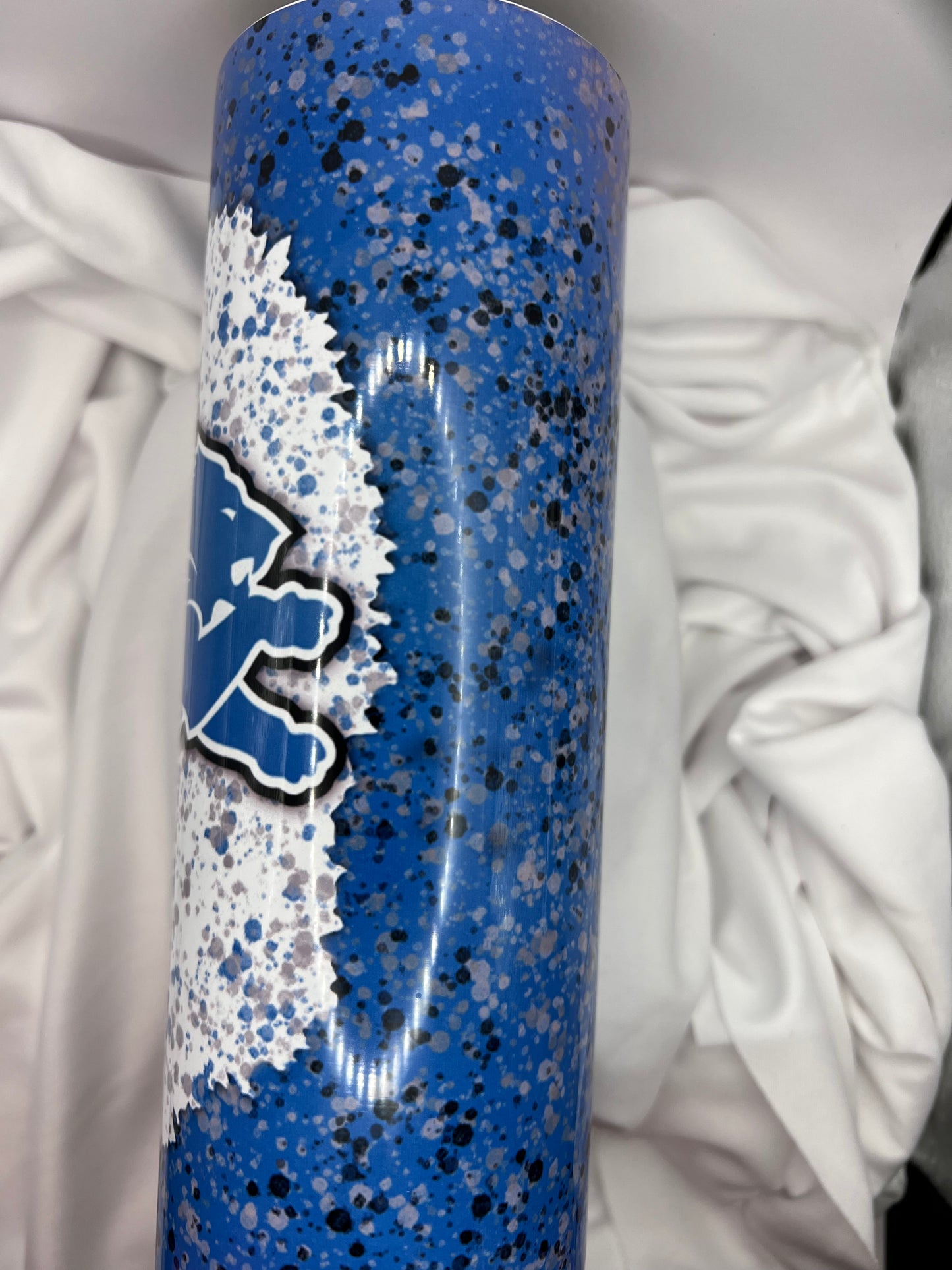 Detroit Lions Paint Splatter Tumbler