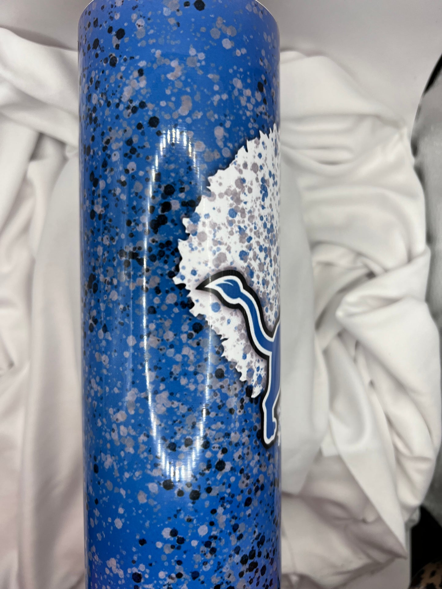 Detroit Lions Paint Splatter Tumbler