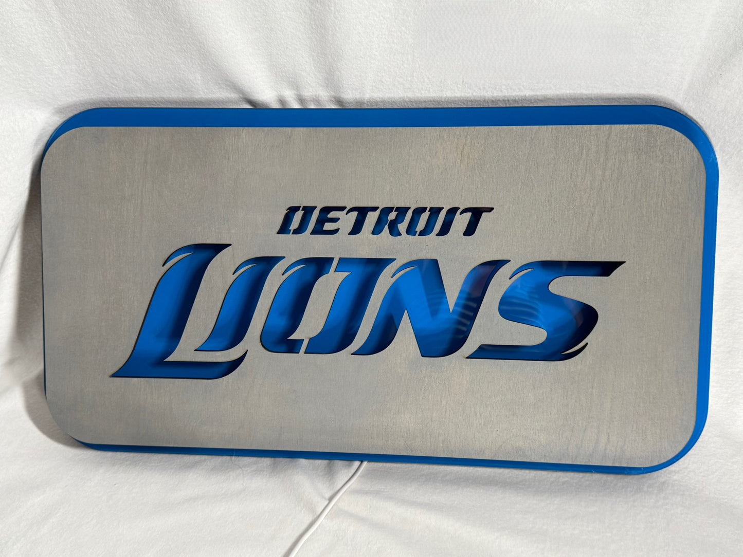 Lions Rectangle Laser Sign