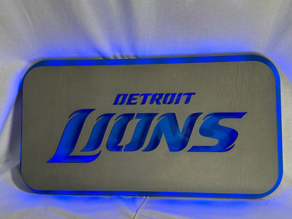 Lions Rectangle Laser Sign